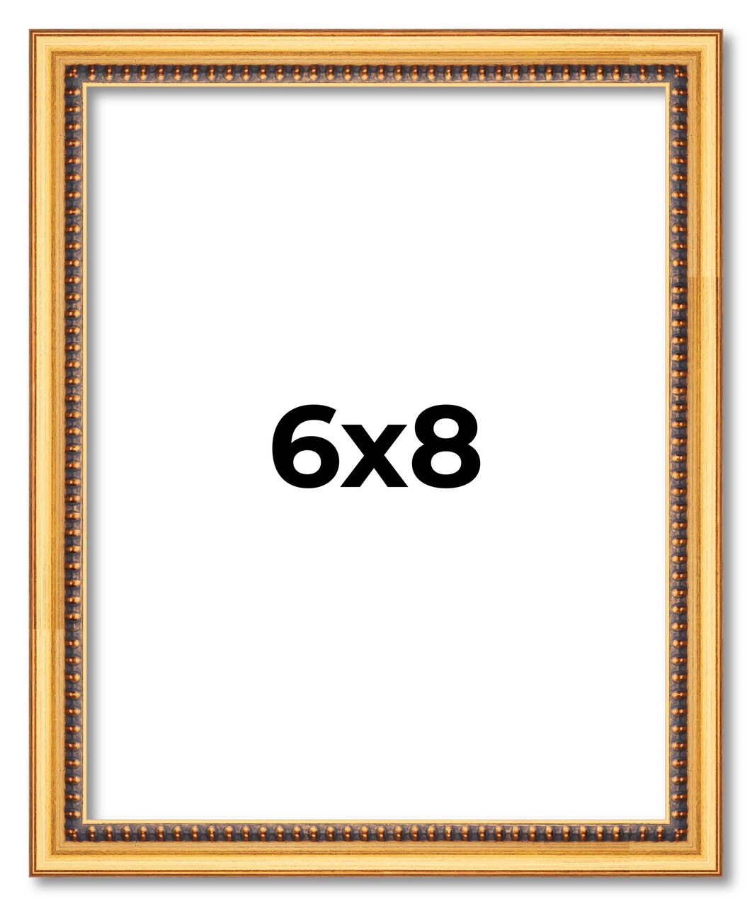 Photo Size Classic Modern Gold Frame - UV Acrylic, Foam Board Backing, Hanging Hardware